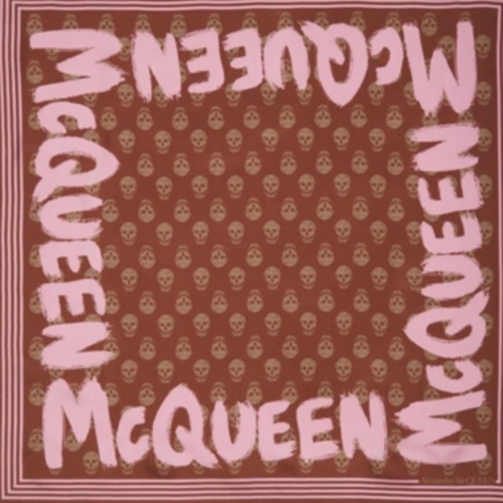 Alexander McQueen Graffiti Biker Scarf